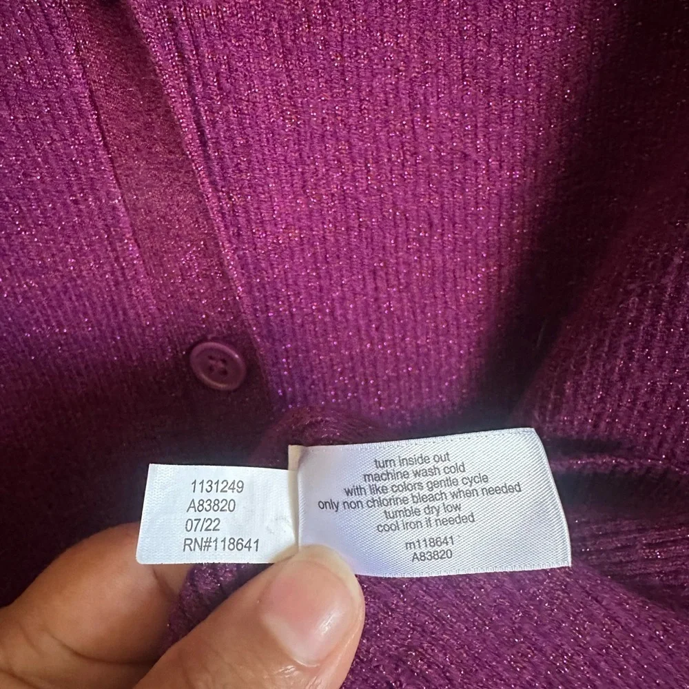 Lane Bryant Purple Sweater cardigan size 10/12